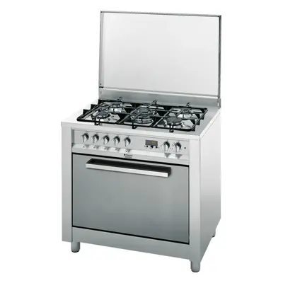 Aragaz Hotpoint CP97SEA, Gaz, 5 Arzatoare, Aprindere electrica, 90 cm, Inox