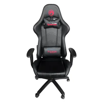 Scaun gaming Marvo CH-106, din Piele sintetica, Ergonomic, Reglabil, Negru