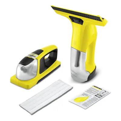 Aspirator de geamuri Karcher WV 6 si KV 4, Afisaj LED, 0.15 L, Acumulator, Galben