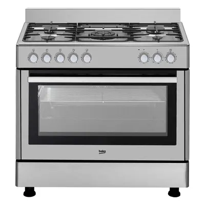 Aragaz mixt Beko GM15121DX, Cuptor electric, Grill, 5 arzatoare, Wok