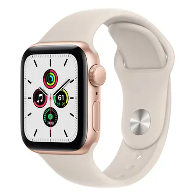 Apple Watch Series SE (v2) GPS, 40mm, Gold Aluminium Case, Starlight Sport Band