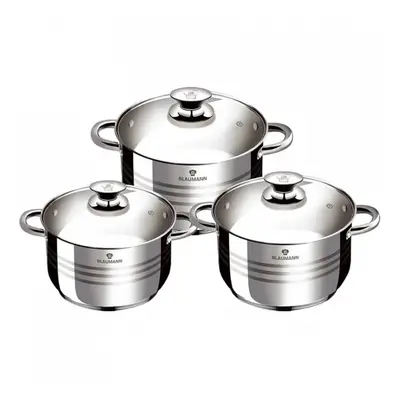 Set oale inox cu capac. 6 piese Jumbo Gourmet line blaumann BL 3174