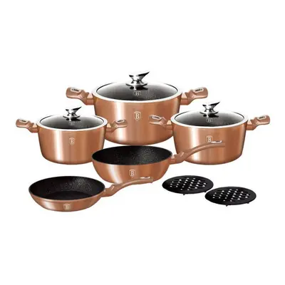 Set oale marmorate Rose Gold Metalic Line Berlinger Haus BH 1220N