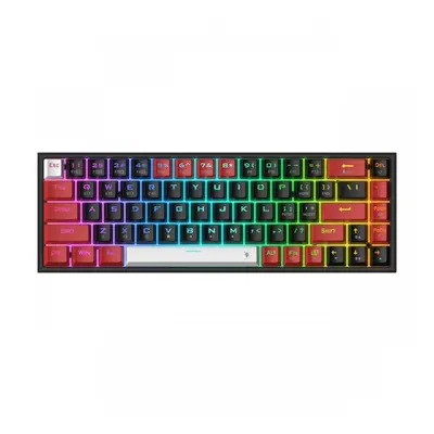 Tastatura gaming mecanica Redragon Castor Pro neagra iluminare RGB switch-uri rosii