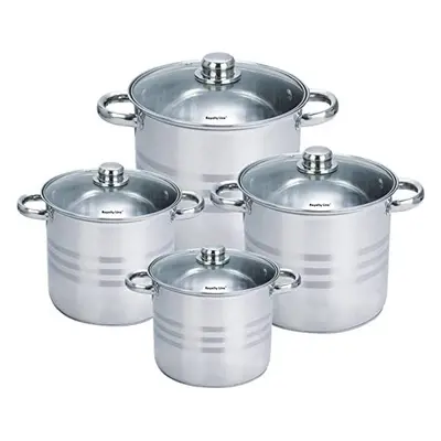 Set 4 oale inox cu capac Royalty Line RL-SP8