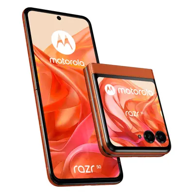 Telefon mobil Motorola razr 50 5G, 256GB, 8GB RAM, Dual SIM, Spritz Orange