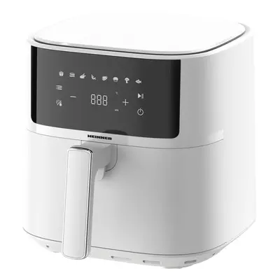 Friteuza cu aer cald Heinner WhiteElinn HAF-B6WH17SQ, 1700 W, 5.7 l, 8 programe, Termostat regla