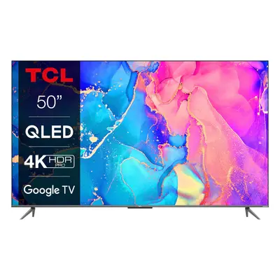 Televizor Smart QLED TCL 65C635, 164 cm, Ultra HD 4K, Google TV, Clasa F