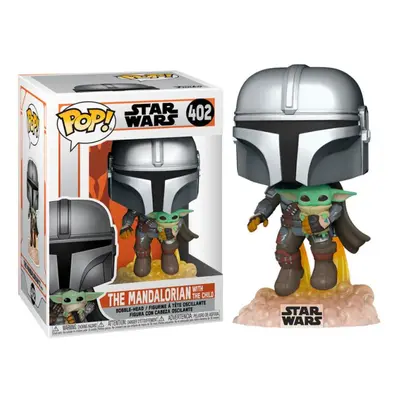 Figurina Funko POP! Star Wars: The Mandalorian - Mando Flying w/Jet Pack Vinyl Figure, 10cm