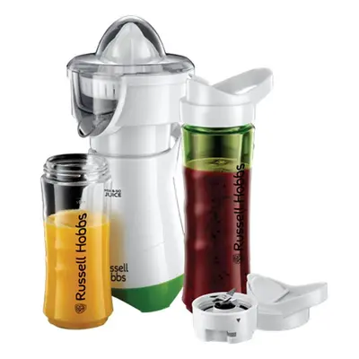 Blender cu storcator de citrice Russell Hobbs 21352-56, 300 W, 0.6 l, 1 viteza, Alb/Verde