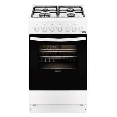 Aragaz mixt Zanussi ZCK552G1WA, 4 Arzatoare gaz, Cuptor electric, Grill, 50 cm