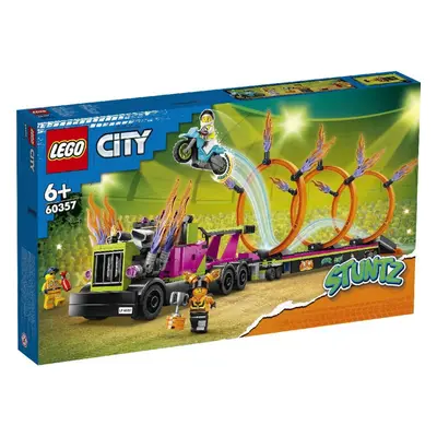 Lego City Camion De Cascadorie Si Provocarea Cercurilor De Foc 60357