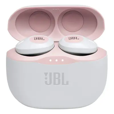 Casti Audio in-ear JBL Tune 125, Wireless, Bluetooth, Autonomie 8 ore, Alb/Roz