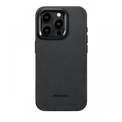 Pitaka Husa MagEZ Pro 4 Aramida 600D iPhone 15 Pro Max, MagSafe Negru / Gri