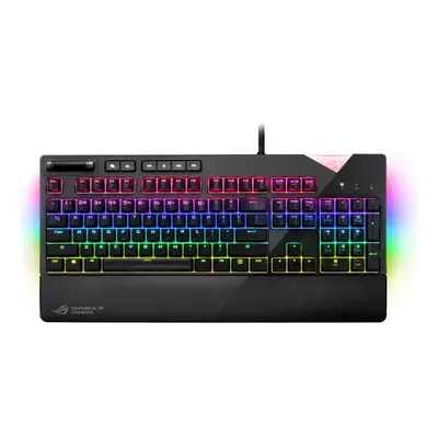 Tastatura gaming mecanica Asus ROG Strix Flare, Cherry MX Red, RGB, Negru