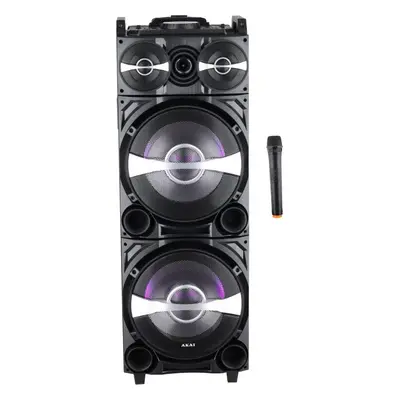 Boxa activa portabila Akai DJ-222, Bluetooth, Efect DJ, Baterie, Trolley