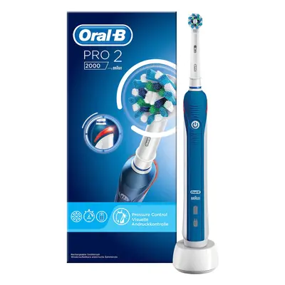 Periuta de dinti electrica Oral-B PRO 2 2000 Cross Action, 8800 oscilatii, 2 programe, 1 capat, 