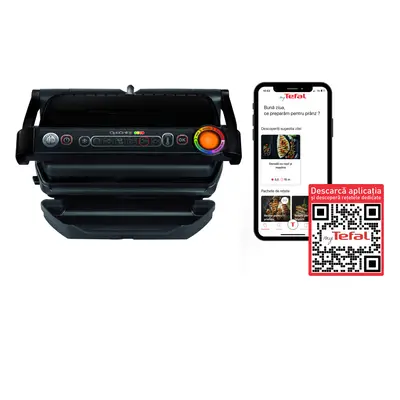 Gratar electric Tefal OptiGrill+ GC712834, 2000 W, 6 programe automate, program manual