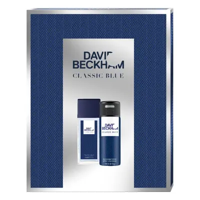 Set Cadou pentru Barbati David Beckham Classic Blue, Deodorant Natural Spray 75 ml si Deodorant 