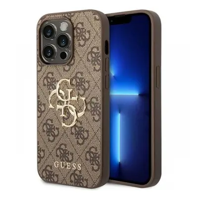 Guess Husa PU 4G Metal Logo iPhone 15 Pro Max Maro