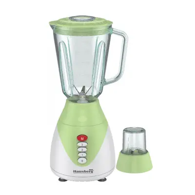 Blender 2 in 1 cu bol de sticla Hausberg HB-7761VR lama din otel inoxidabil, capacitate 1,5L, Ve