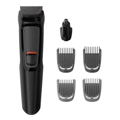 Aparat de tuns barba Philips Multigroom 6 in 1 MG3710/15, Acumulator, 1-5 mm, Negru