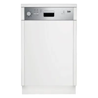 Masina de spalat vase slim semi-incorporabila Beko DSS05011X, 10 seturi, 5 programe, Clasa A+