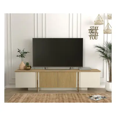 Comodă Tv Golden Edition, 180 X 45 X 35 cm, Maro-Auriu, UnicUtil