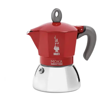 Cafetieră Bialetti Red Moka pentru plită cu inducție - 6 căni