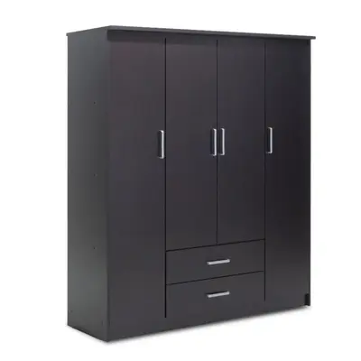 Dulap Olympus Cu 4 Uși Și Sertare Culoare Wenge 159x57x183 cm