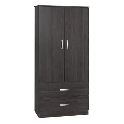 Dulap Zelia cu 2 usi si sertare culoare wenge 79x42x180cm