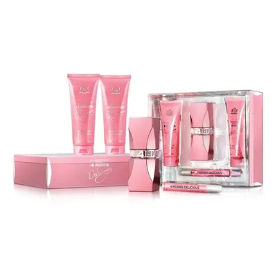 Set 4 Woman Delicious, New Brand Prestige, Femei, Apa de Parfum - 100ml + Apa de Parfum - 15ml +