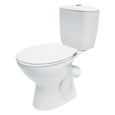 Set vas WC pe pardoseala cu rezervor Cersanit Compact President P010 + mecanism si capac poiliet