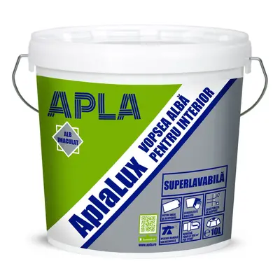 Pachet vopsea lavabila pentru interior Aplalux 15L + 1.5L gratis