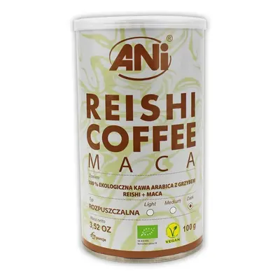 Cafea instant Arabica, ciuperci reishi, maca, energizant natural, Ani, 100g