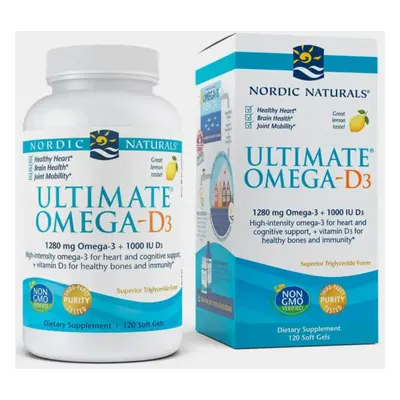 Ultimate Omega cu vitamina D3, capsule moi, aroma lamaie, Nordic Naturals, 120 buc