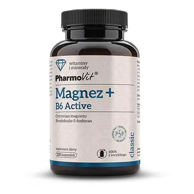 Magneziu cu vitamina B6, supliment alimentar, Pharmovit, 120 capsule