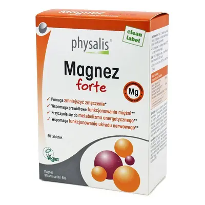 Magneziu Forte cu vitamina B6 și B12, Physalis, 60 tablete