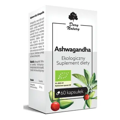 Ashwagandha Bio, adaptogen natural, Dary Natury, 60 cps