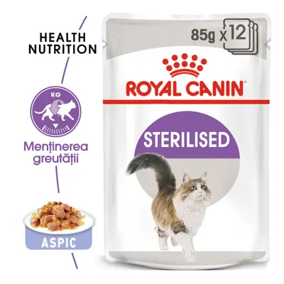 Royal Canin Sterilised Adult hrana umeda pisica sterilizata (in aspic), 12 x 85 g