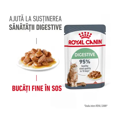 Royal Canin Digest Sensitive Care Adult hrana umeda pisica, confort digestiv (in sos), 12 x 85 g