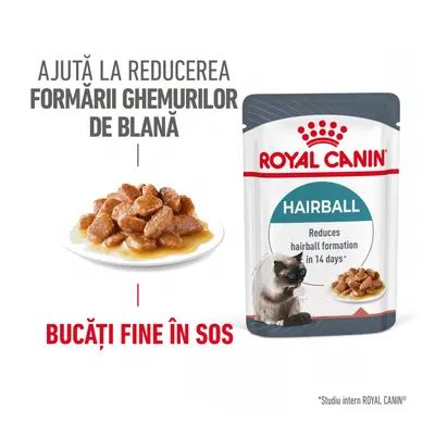 Royal Canin Hairball Care Adult hrana umeda pisica, limitarea ghemurilor de blana (in sos), 12 x