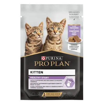 Hrana umeda pentru pisici Purina Pro Plan Kitten Healthy Start, Curcan, 85g