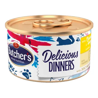 Hrana umeda pentru pisici Butcher s Delicious Dinner, Pui si curcan, 85g