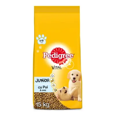 Hrana uscata pentru caini Pedigree Vital Protection, Junior, Pui si orez, 15kg