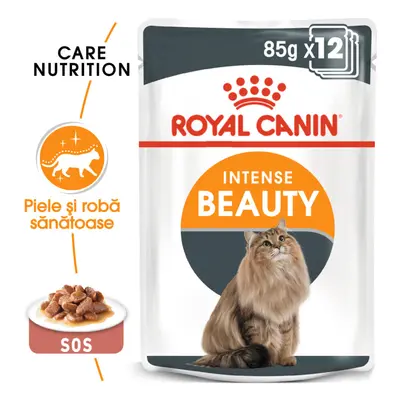 Hrana umeda pentru pisici Royal Canin Intense Beauty Care Adult, In sos, 12 x 85g