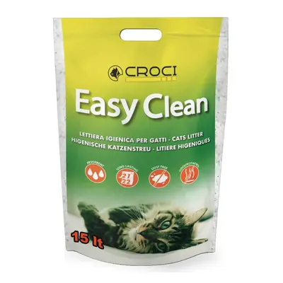 Asternut igienic pentru pisici Croci Easy Clean, Silicat, 15L