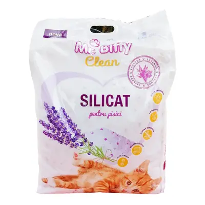 Asternut igienic pentru pisici Mr. Biffy, Silicat, Lavanda, 15L