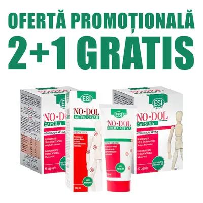 ESI Pachet Activ: 2 + 1 No Dol Capsule si No Dol Crema Activa Reducere