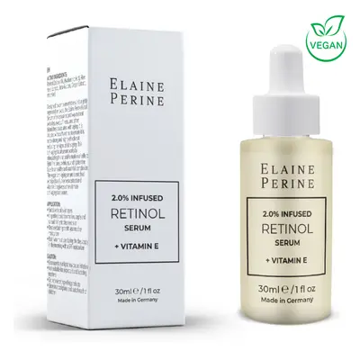 Elaine Perine Ser facial 2.0% Retinol + Vitamina E, 30 ml, Retinol + Vitamin E Serum